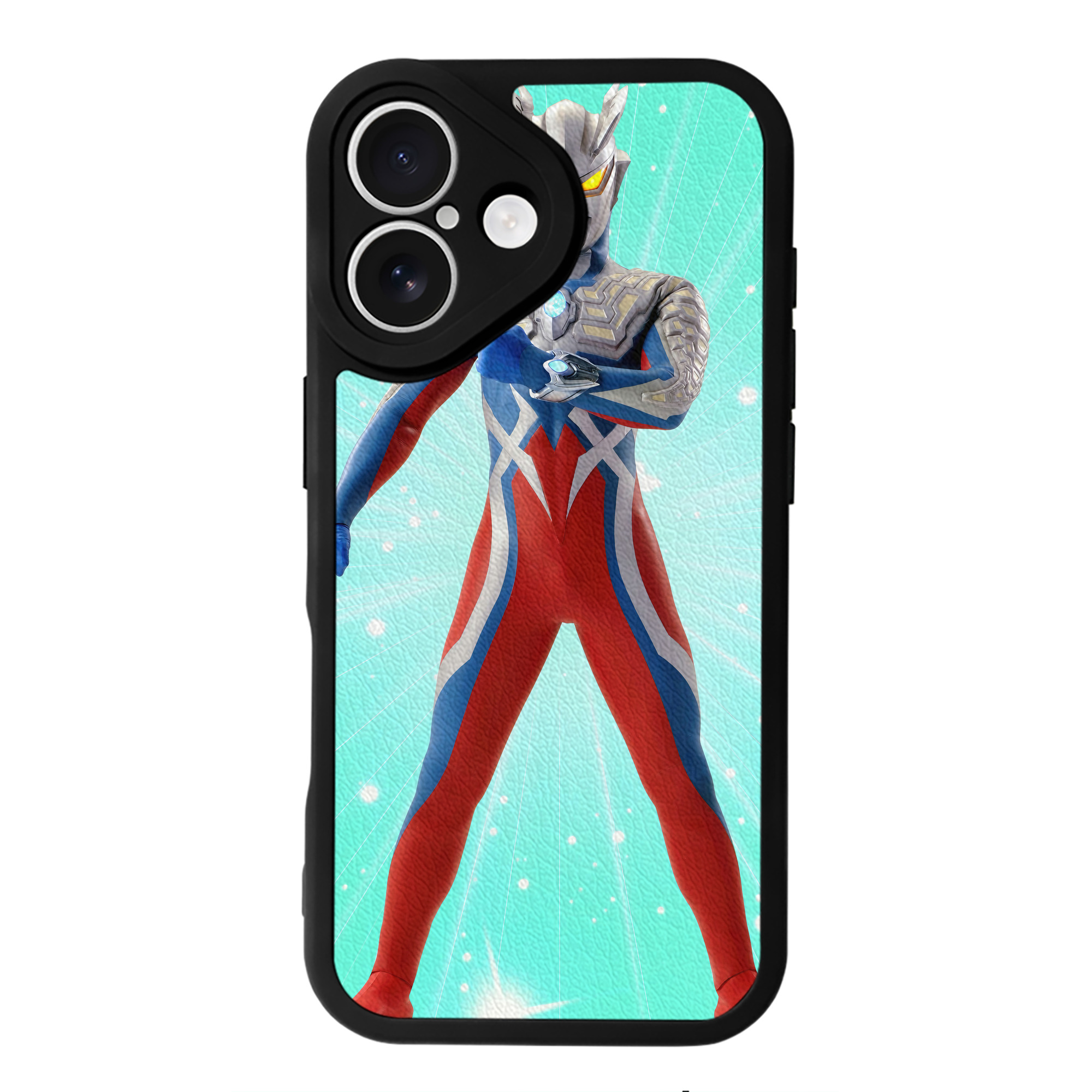 （画像用） ウルトラマン Ultraman 【iPhone 16シリーズ対応】シリコンスマホケース（レザー調） 材質：シリコン